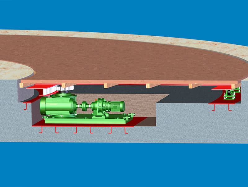 Pit-Drive revolving restaurant system