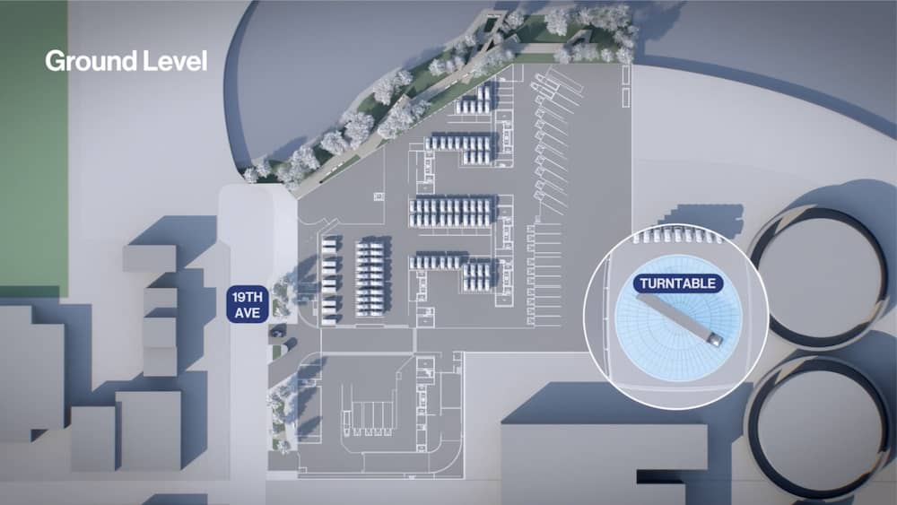 Logistics Layout Plan for Truck Turntable