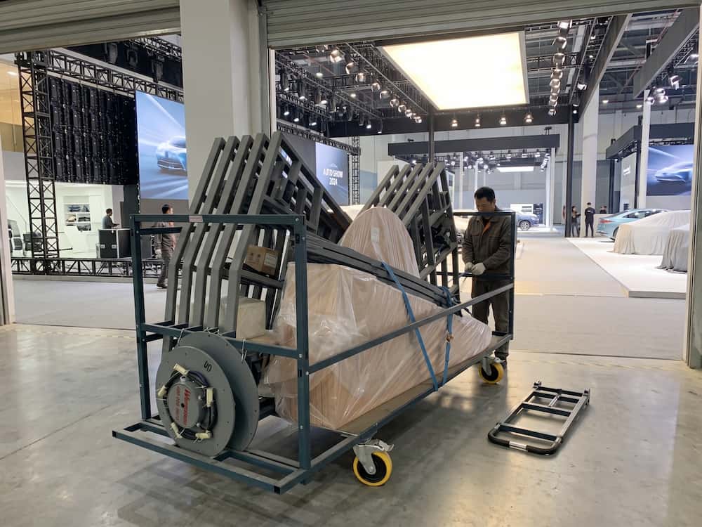 Modular portable transport trolley for trade shows