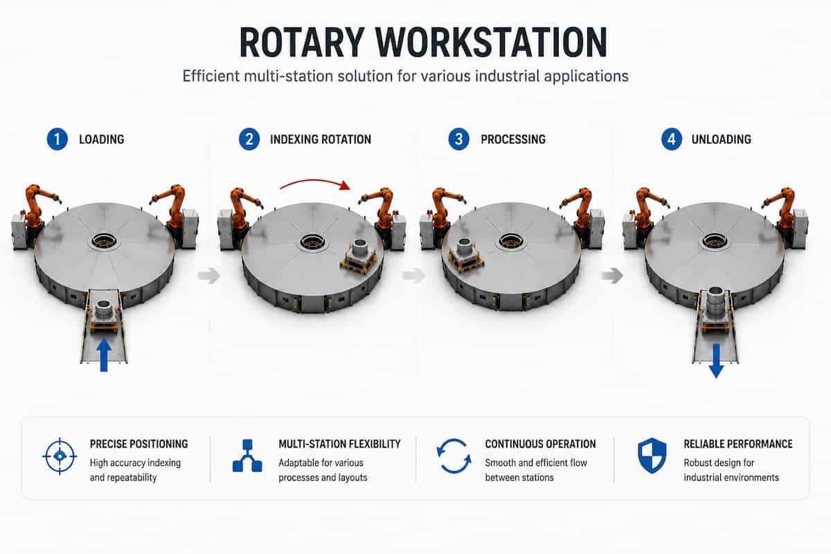 Industrial Workstation Turntable Production Line Application Diagram
