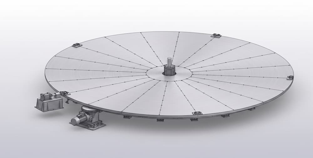8m Five-Station Workstation Turntable Engineering STEP View